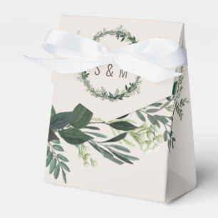 Elegant Greenery Custom Monogram Fevor Box Geschenkschachtel