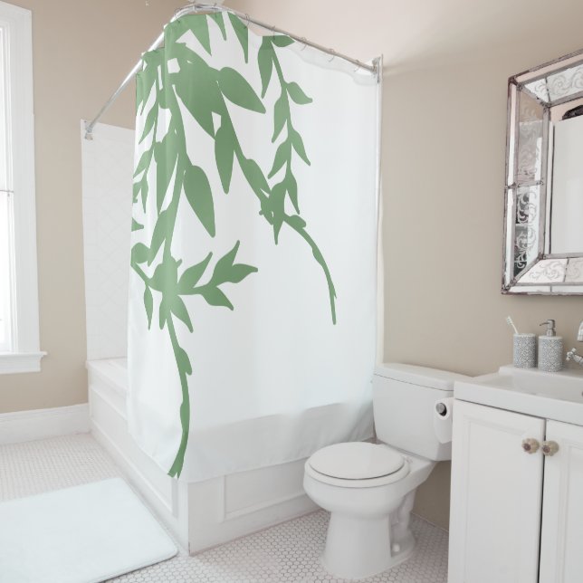 Elegant Greenery Duschvorhang (Beispiel)