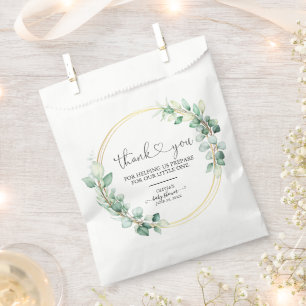 Elegant Greenery Eucalyptus Baby Shower Vielen Dan Geschenktütchen