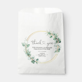 Elegant Greenery Eucalyptus Baby Shower Vielen Dan Geschenktütchen