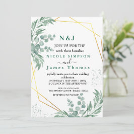 Elegant Greenery Eucalyptus Blätter Wedding Einladung