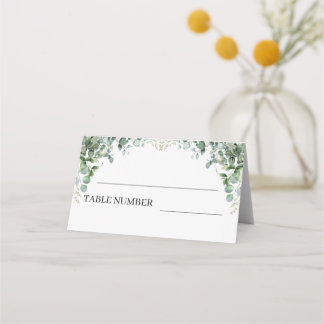 Elegant Greenery Eucalyptus Blätter Wedding Platzkarte