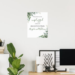 Elegant Greenery Eucalyptus Blätter Wedding Poster