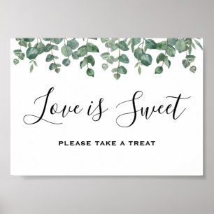 Elegant Greenery Eucalyptus Blätter Wedding Poster