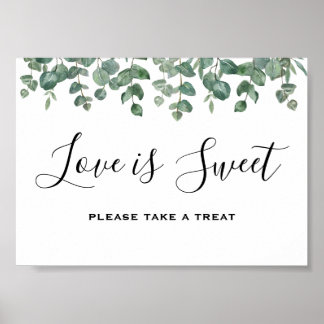 Elegant Greenery Eucalyptus Blätter Wedding Poster