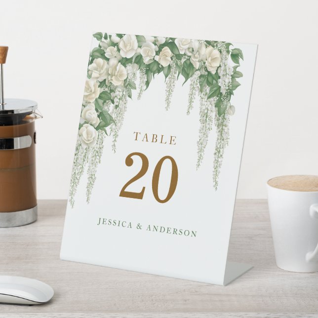 Elegant Greenery Eucalyptus Blätter Wedding Sockelschild (In SItu)