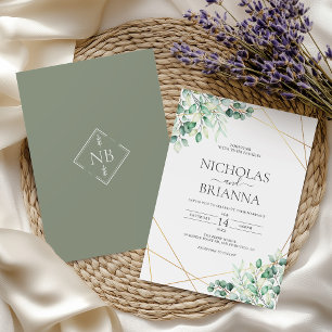 Elegant Greenery Eucalyptus Verlasse Rustikale Hoc Einladung