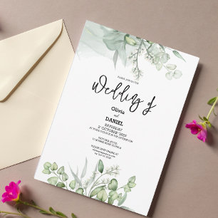 Elegant Greenery Eucalyptus Verlasse Rustikale Hoc Einladung