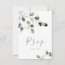 Elegant Greenery Eucalyptus Wedding RSVP Card
