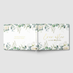 Elegant Greenery Floral Bridal Hochzeitstorch Gästebuch