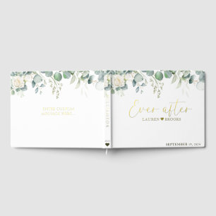 Elegant Greenery Floral Bridal Hochzeitstorch Gästebuch