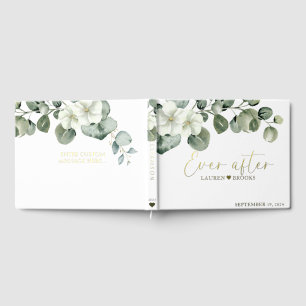 Elegant Greenery Floral Bridal Hochzeitstorch Gästebuch