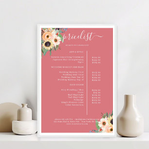 Elegant Greenery Floral Salon Poster