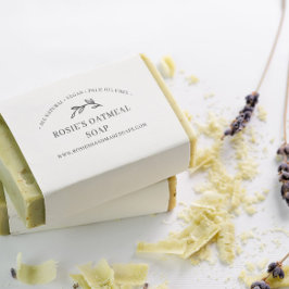 Elegant Greenery Handmade Beauty Skincare Produkt Gummistempel