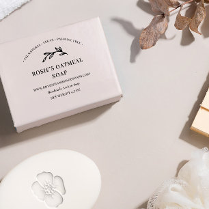 Elegant Greenery Handmade Beauty Skincare Produkt Gummistempel