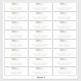 Elegant Greenery Modern Guest Name Address Labels