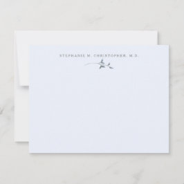Elegant Greenery Personalisiert Stationery Mitteilungskarte