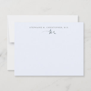 Elegant Greenery Personalisiert Stationery Mitteilungskarte