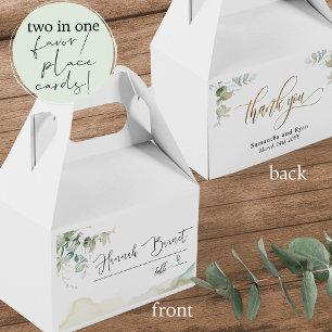 Elegant Greenery Platzkarte / Geschenkschachtel