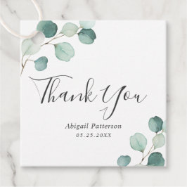 Elegant Greenery Rustic Eukalyptus Brautparty Geschenkanhänger