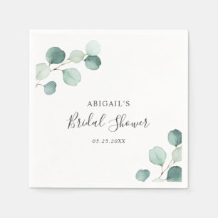 Elegant Greenery Rustic Eukalyptus Brautparty Serviette