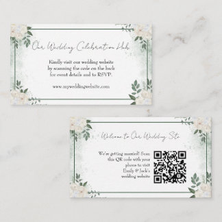 Elegant Greenery UAWG QR Code Einladung