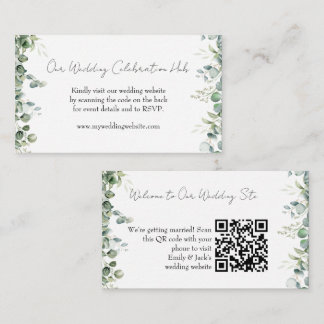 Elegant Greenery UAWG QR Code Einladung