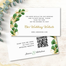 Elegant Greenery UAWG Wedding Website QR Code