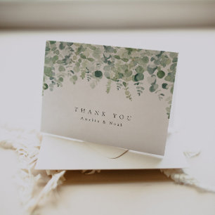 Elegant Greenery Vielen Dank Postcard Dankeskarte