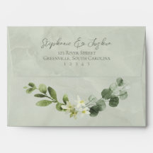 Elegant Greenery Wedding Einladung Envelope