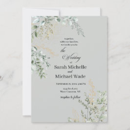 Elegant Greenery Wedding Invitation Einladung