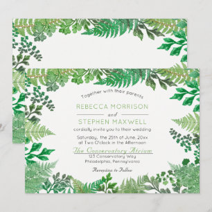 Elegant Greenery   Wild Ferns Wedding Einladungen