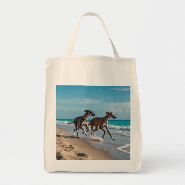 Elegant Greyhound Grocery Tasche (Vorne)