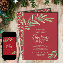 Elegant Grün Weihnachten Einladung