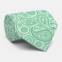 Elegant grün & weiß Vintag Paisley Neck Tie