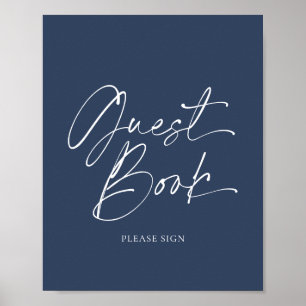 Elegant Guest Book Sign Calligraphy Poster
