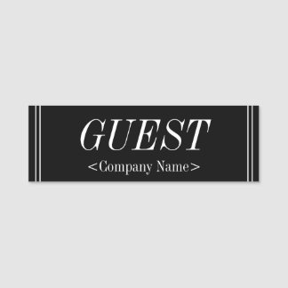 Elegant ‚GUEST‘ Name Tag Namensschild