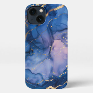 Elegant gürtelblaue Telefonzelle iPhone 13 Hülle