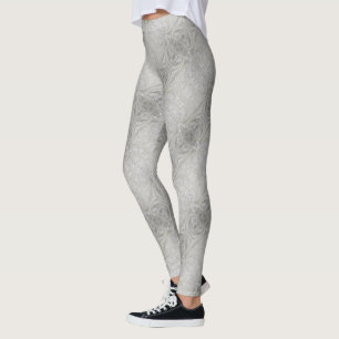 elegant gürtelig-grau cremefarben, beige weiß leggings