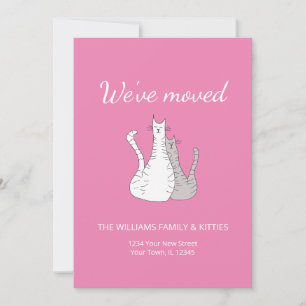 Elegant haben wir Katzen bewegt Niedlich rosa Ankündigung
