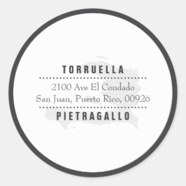 Elegant: Haiti Map Runder Aufkleber