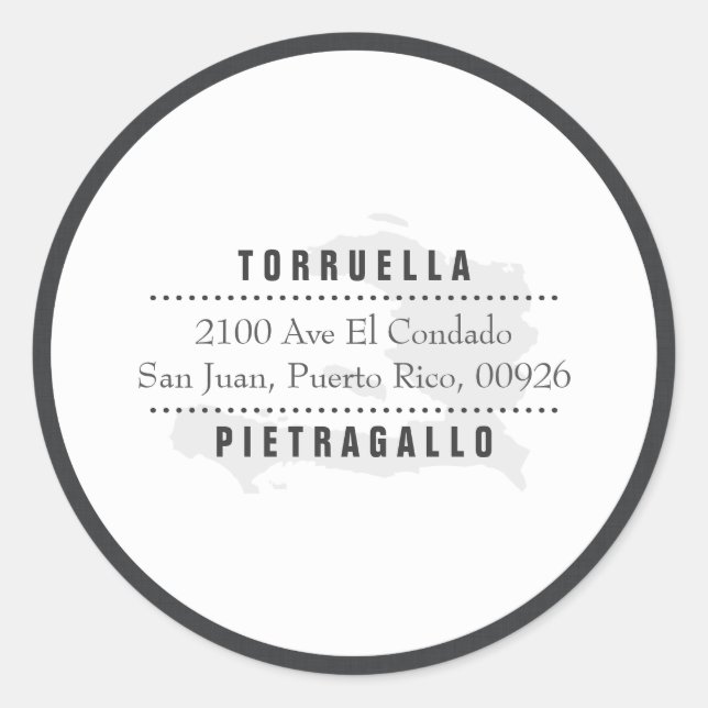 Elegant: Haiti Map Runder Aufkleber (Vorderseite)