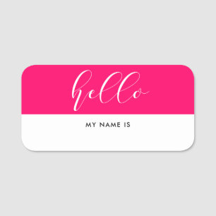 Elegant Hallo mein Name ist trocken löschen Namensschild