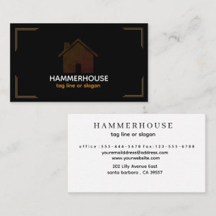 Elegant HammerHouse Business Card Stornierung Visitenkarte