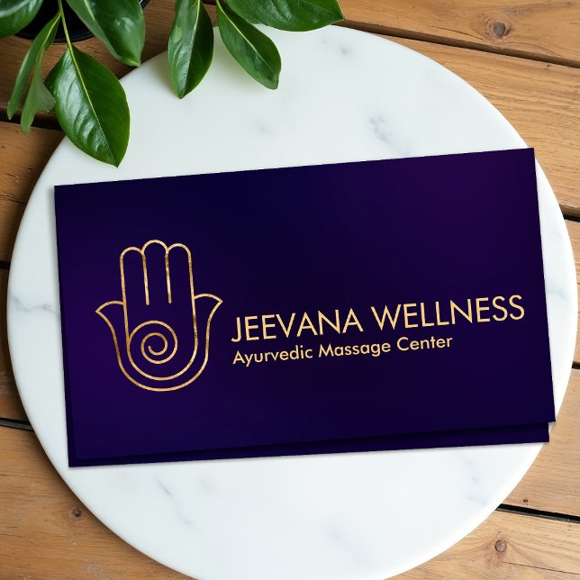 Elegant Hamsa Hand Energy Spiral Visitenkarte (Von Creator hochgeladen)