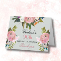 Elegant handgemalt Floral 90. Geburtstagsparty
