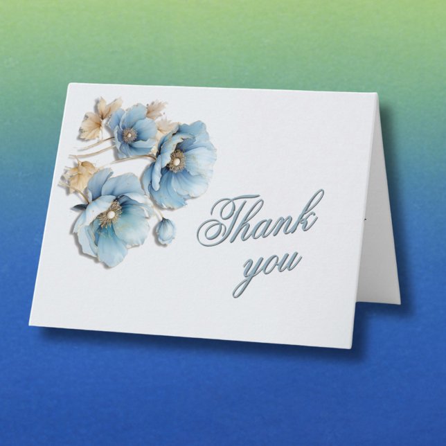 Elegant Handpainted Floral Budget Retirement Dankeskarte (Von Creator hochgeladen)