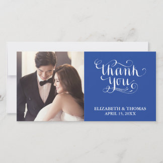 ELEGANT HANDSCHRIFTLICHE SCRIPT FOTO DANKEN SIE KA DANKESKARTE