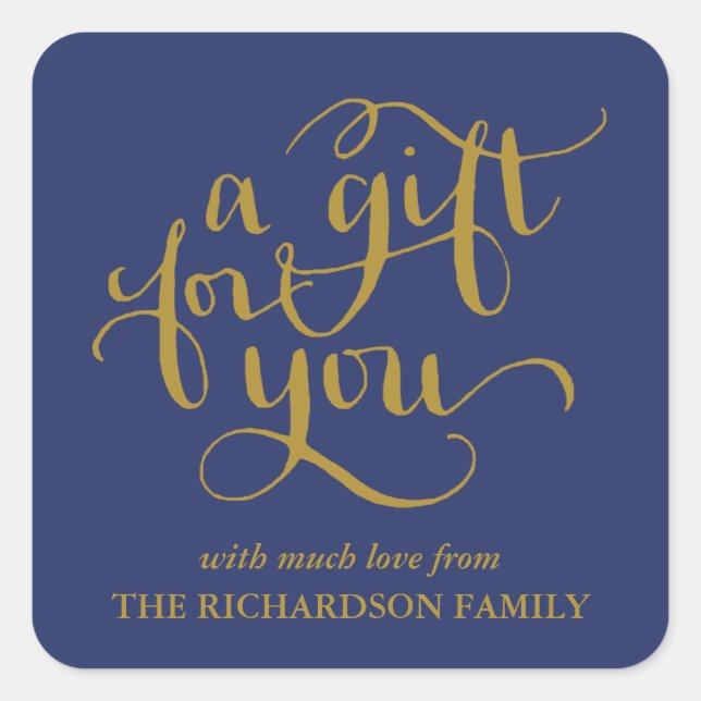 ELEGANT HANDSCHRIFTLICHE SCRIPT GIFT TAG STICKERS (Vorderseite)