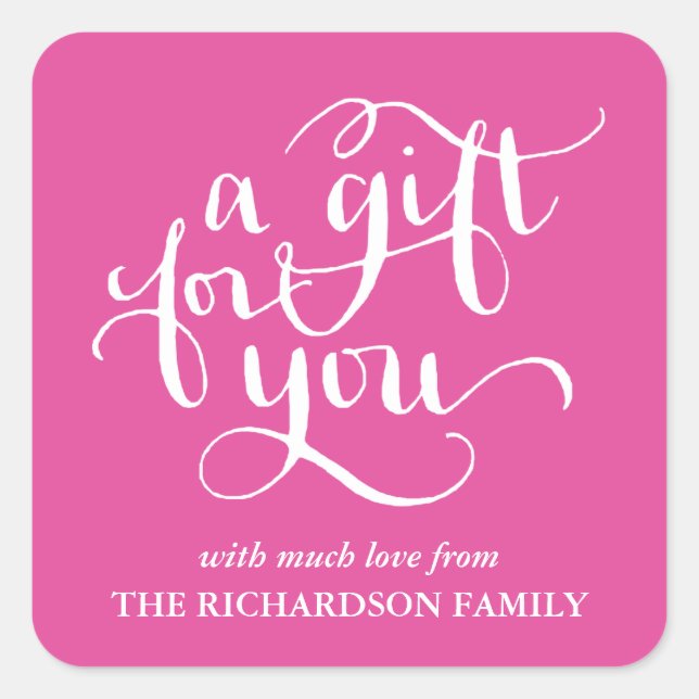 ELEGANT HANDSCHRIFTLICHE SCRIPT GIFT TAG STICKERS (Vorderseite)